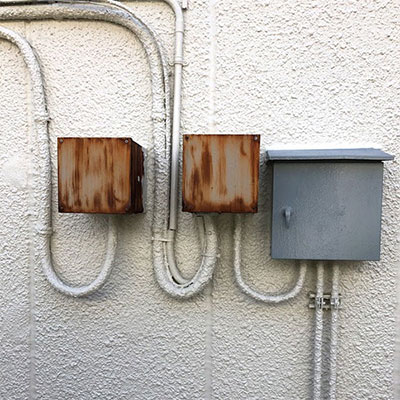 【修理前】電気プルボックス交換工事